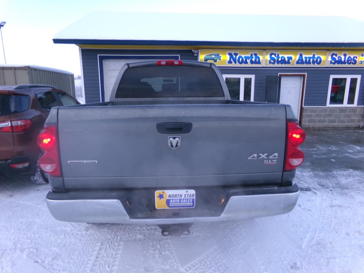 2007 Grey Dodge Ram 1500 Laramie Mega Cab 4WD (3D7KS19D07G) with an 5.7L V8 OHV 16V engine, 5-Speed Automatic Overdrive transmission, located at 2630 Philips Field Rd., Fairbanks, AK, 99709, (907) 458-0593, 64.848068, -147.780609 - Photo#3